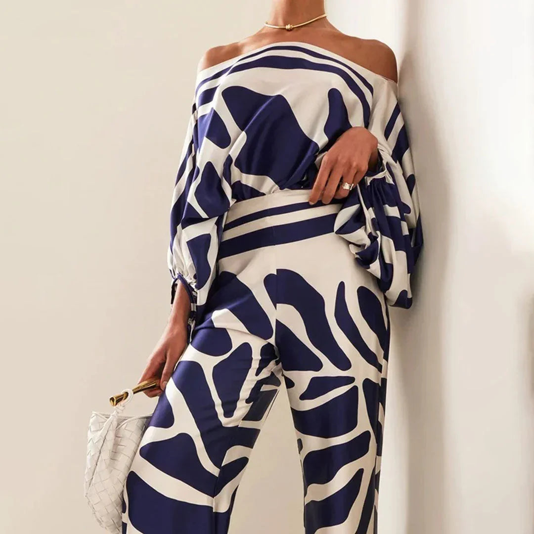Women's Off-The-Shoulder Jumpsuit Straight Leg Pants
