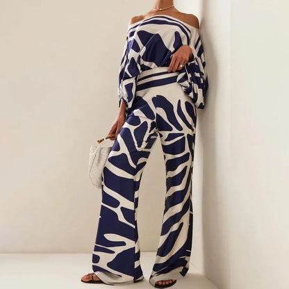 Women's Off-The-Shoulder Jumpsuit Straight Leg Pants
