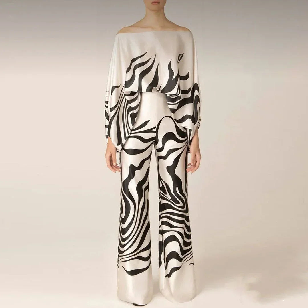 Women's Off-The-Shoulder Jumpsuit Straight Leg Pants