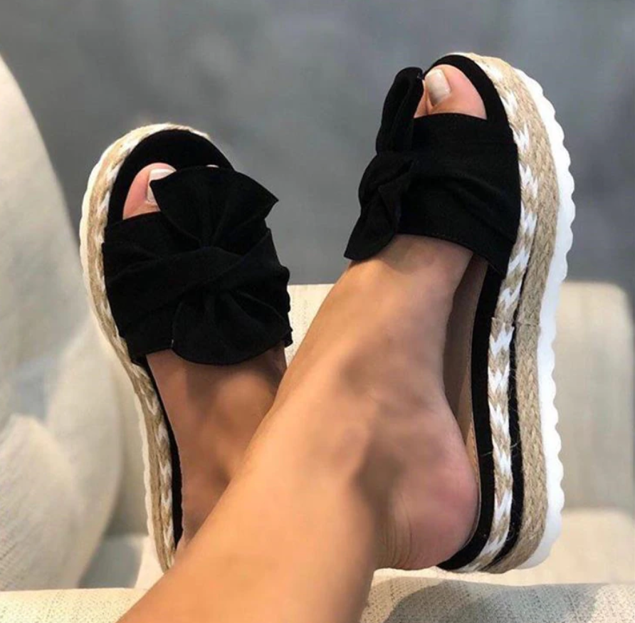 Image of Esther | Women's Bow Platform Sandals