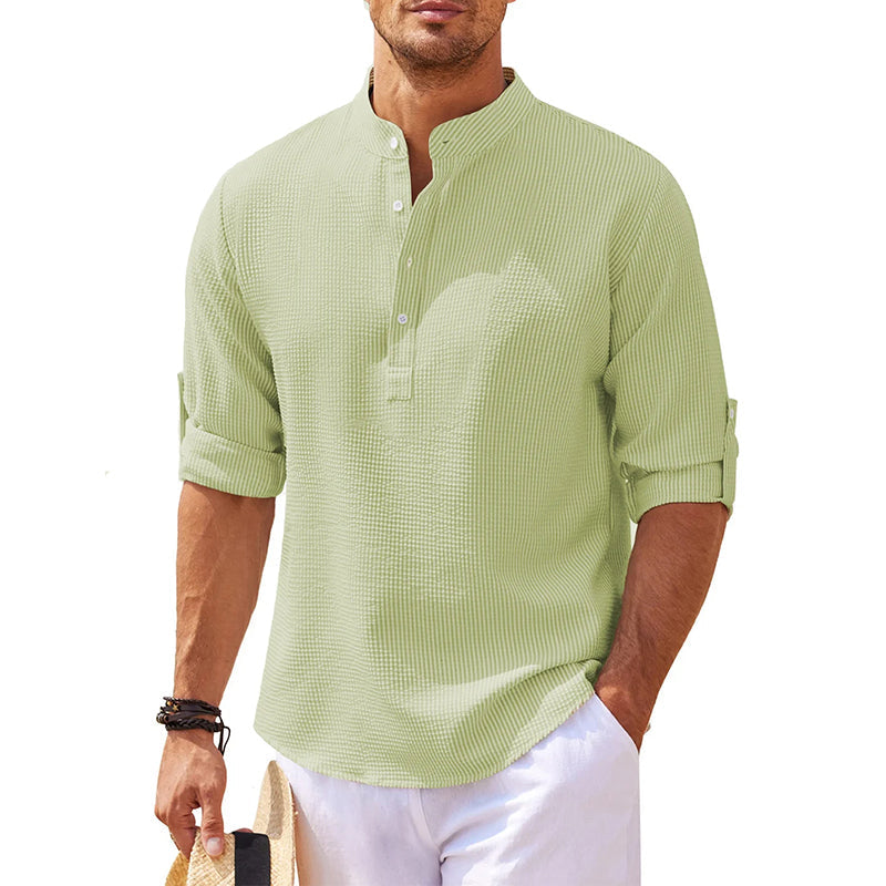 Image of Ezekiel | Men's Roll-Up Sleeve Henley Shirt