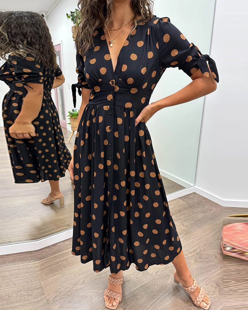 Women's Polka Dot Dress - VibreMode