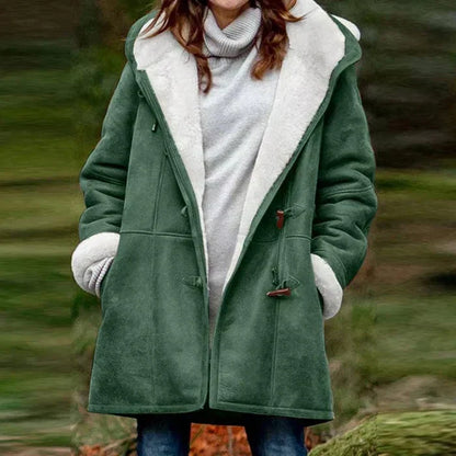 Women's Fleece Hooded Jacket Winter Warm