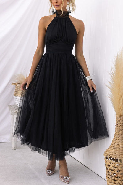 Elegant Ladies' Party Tulle Gown Dress