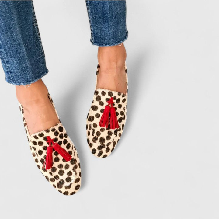 Women's Patterned Tassel Loafers Slip-On - VibreMode