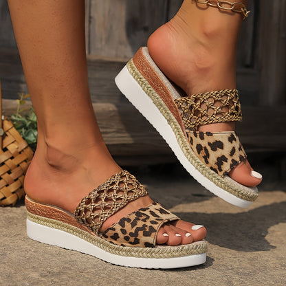 Stylish Women's Braided Wedge Heel Sandals