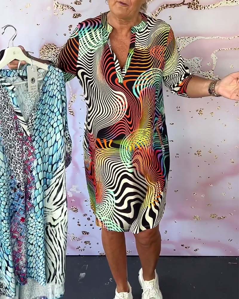 Women's Abstract Print Casual Dress