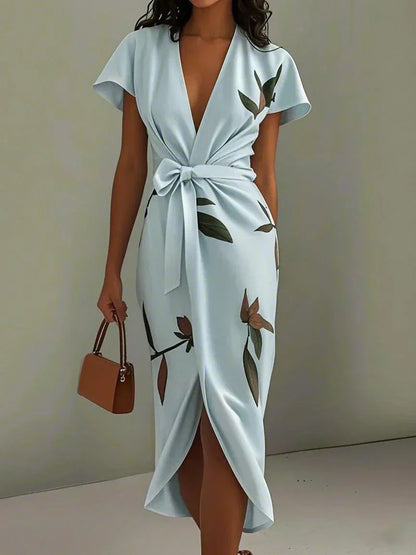 Women's Wrap Dress Adjustable Waist