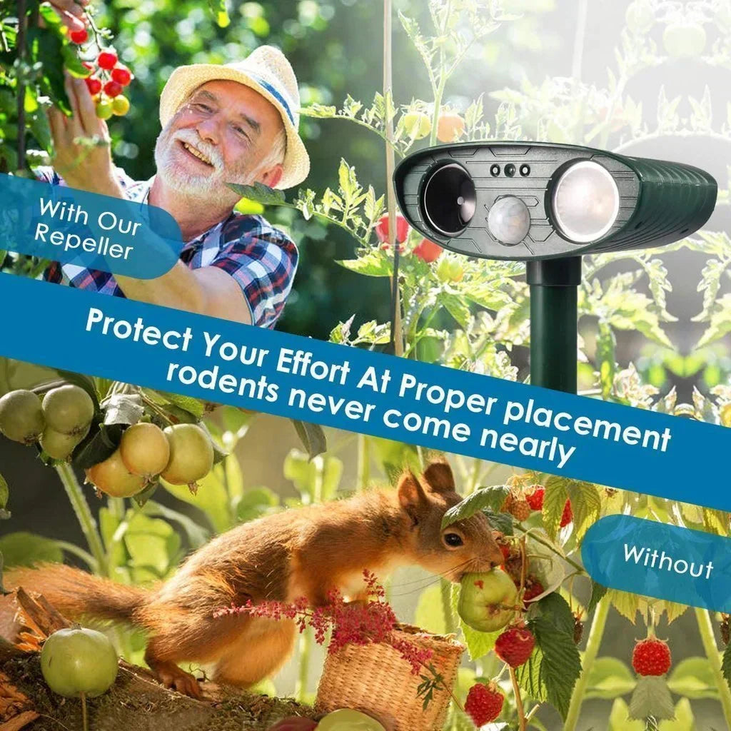 Solar Ultrasonic Animal Repeller Motion Activated