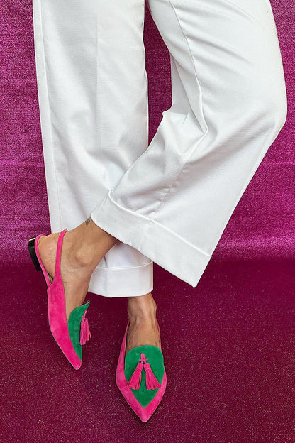 Women's Pointed Toe Ankle Strap Loafers - VibreMode
