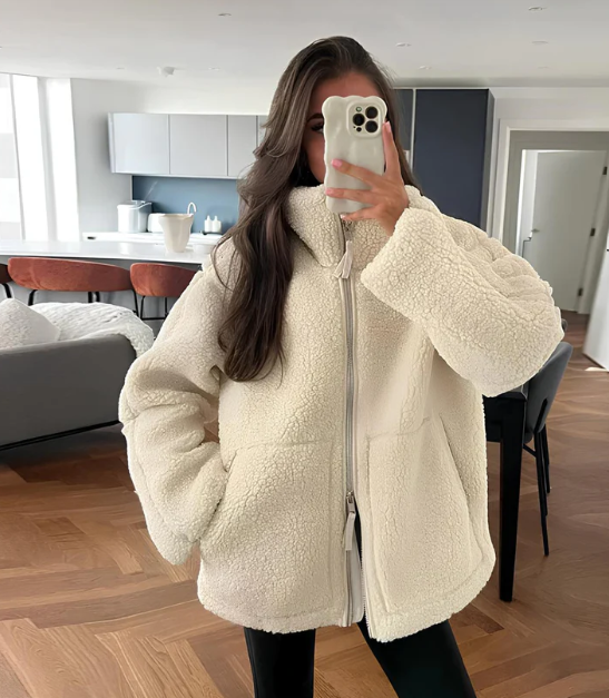 Image of Felicia | Women's Zip-Up Relaxed Fit Coat