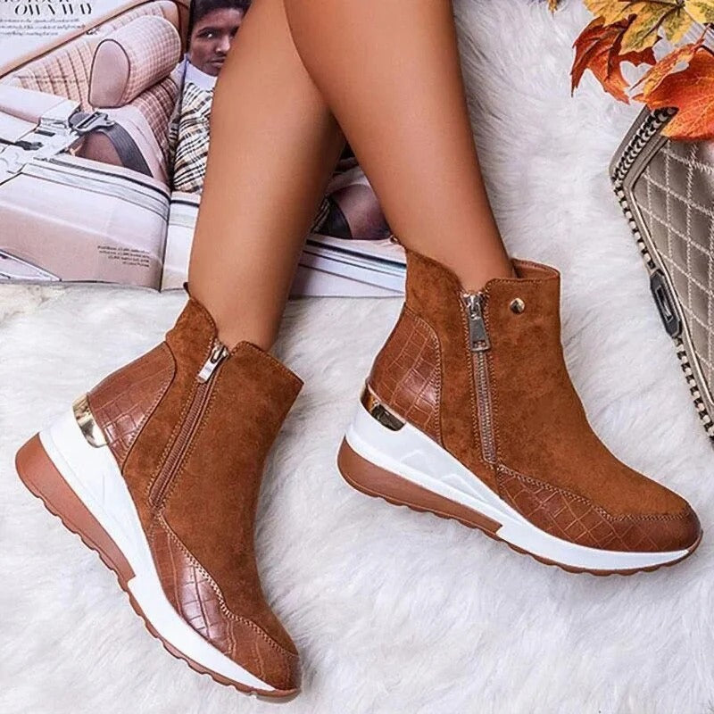 Women's Orthopedic Leather Booties