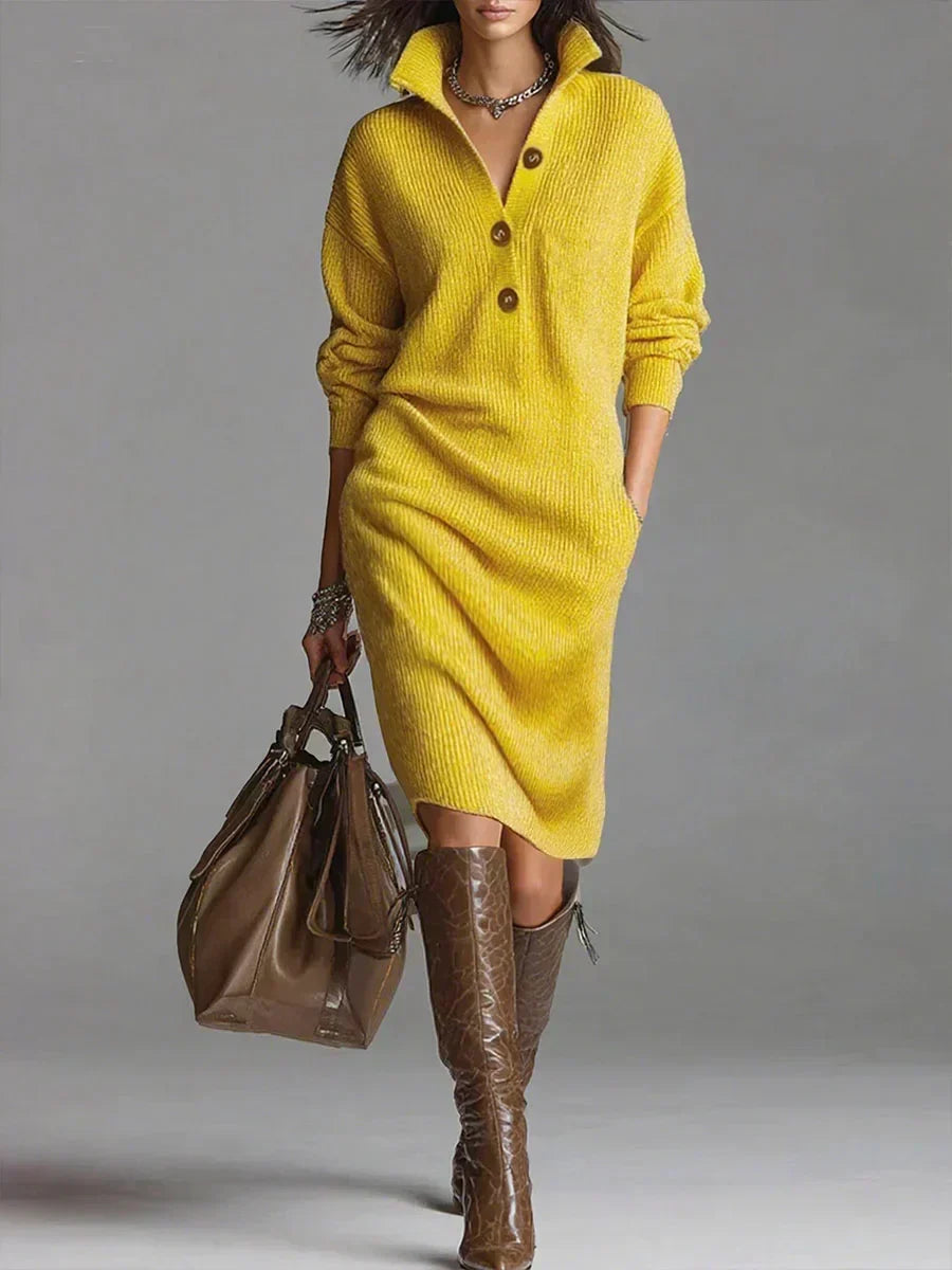 Women's Chic Sweater Dress - VibreMode