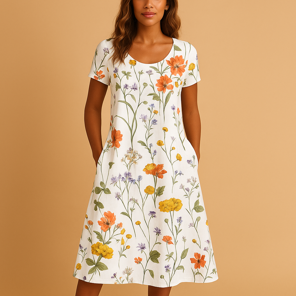 Women's Floral Casual Dress - VibreMode