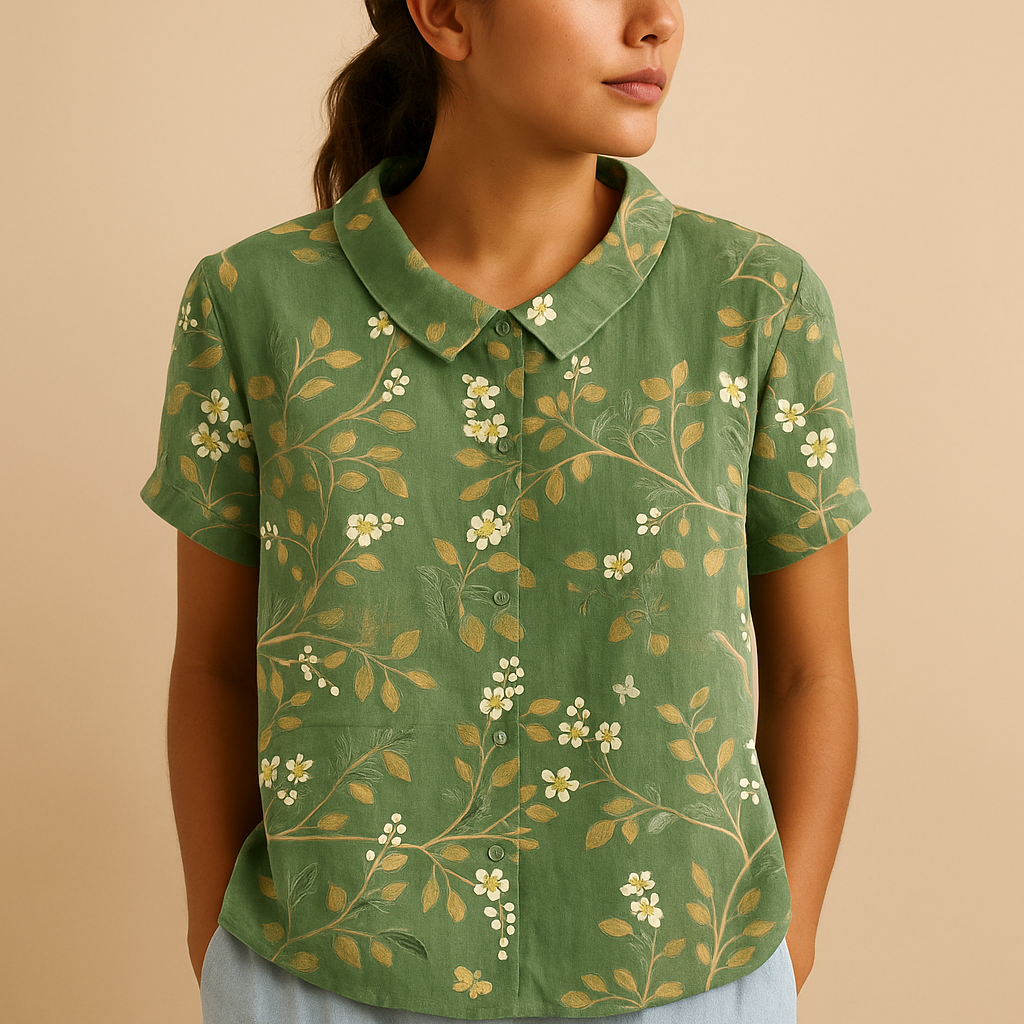 Women's Floral Print Blouse Lightweight - VibreMode