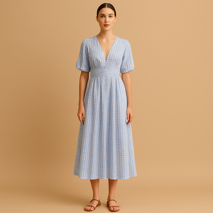 Women's Long Sleeve Flowy Maxi Dress - VibreMode