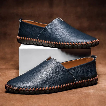 Men's Leather Slip-On Loafers - VibreMode