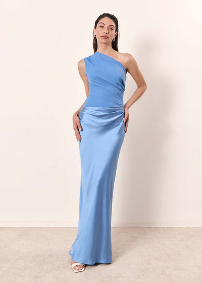Women's One Shoulder Sleeveless Maxi Dress