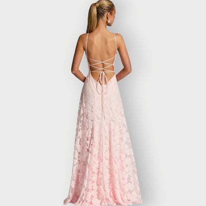 Elegant Strapless Velvet Evening Gown