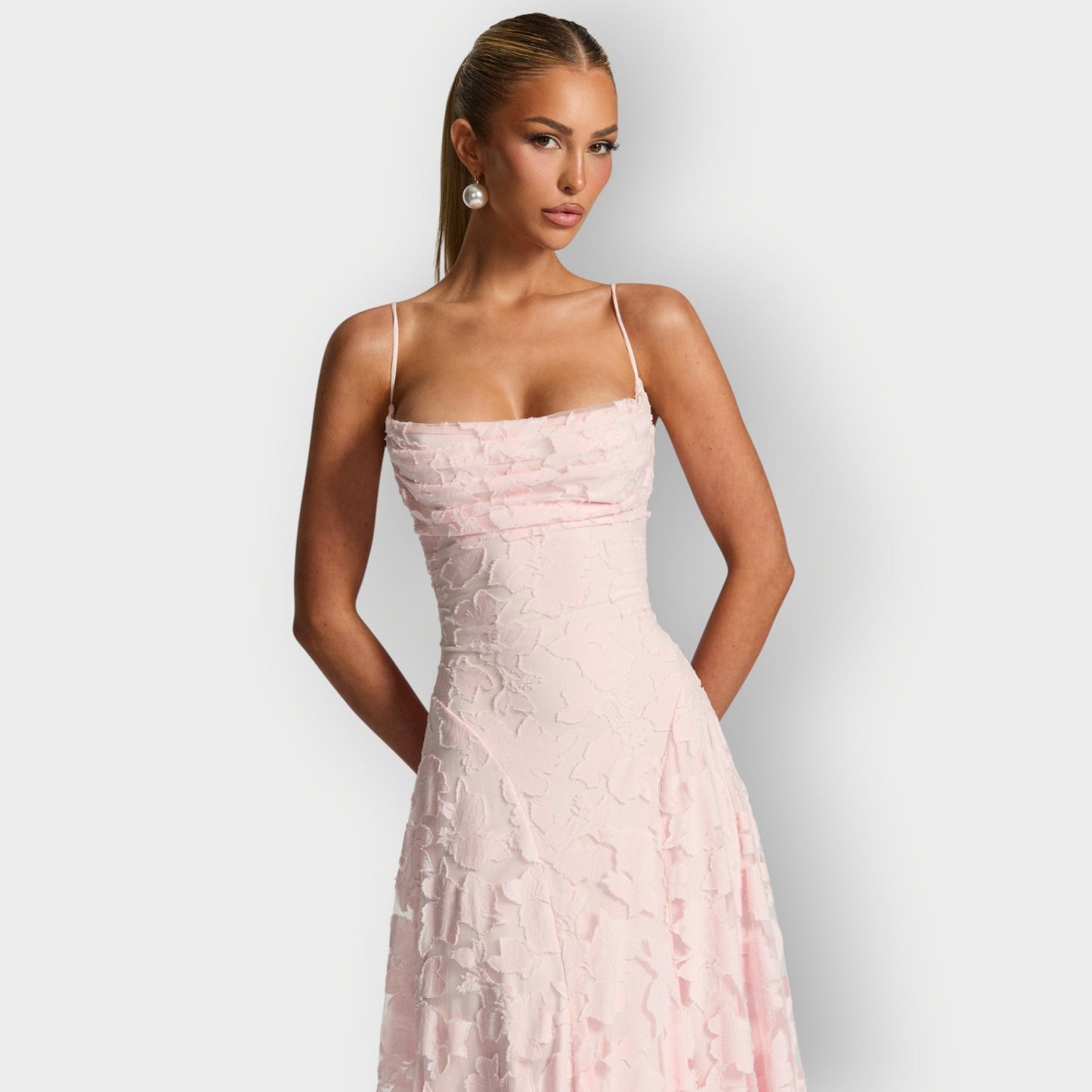 Elegant Strapless Velvet Evening Gown