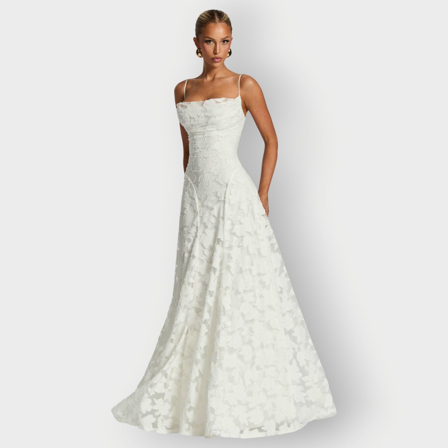 Elegant Strapless Velvet Evening Gown