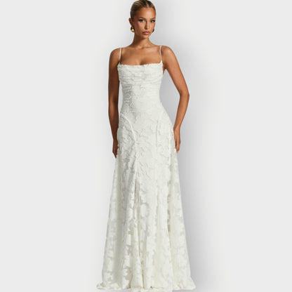 Elegant Strapless Velvet Evening Gown