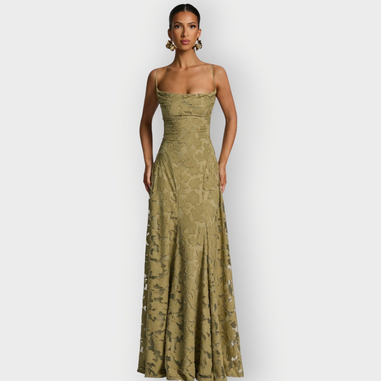 Elegant Strapless Velvet Evening Gown