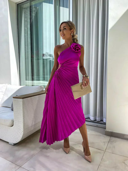Women's Floral Draped Cocktail Dress