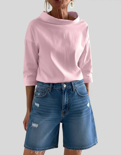 Women's Funnel Neck Blouse