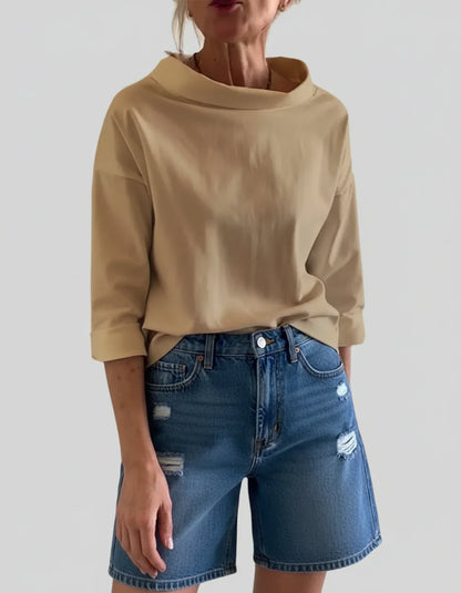 Women's Funnel Neck Blouse