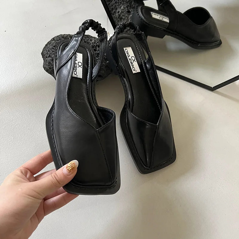 Image of Gail | Women's Slingback Square Toe Loafers