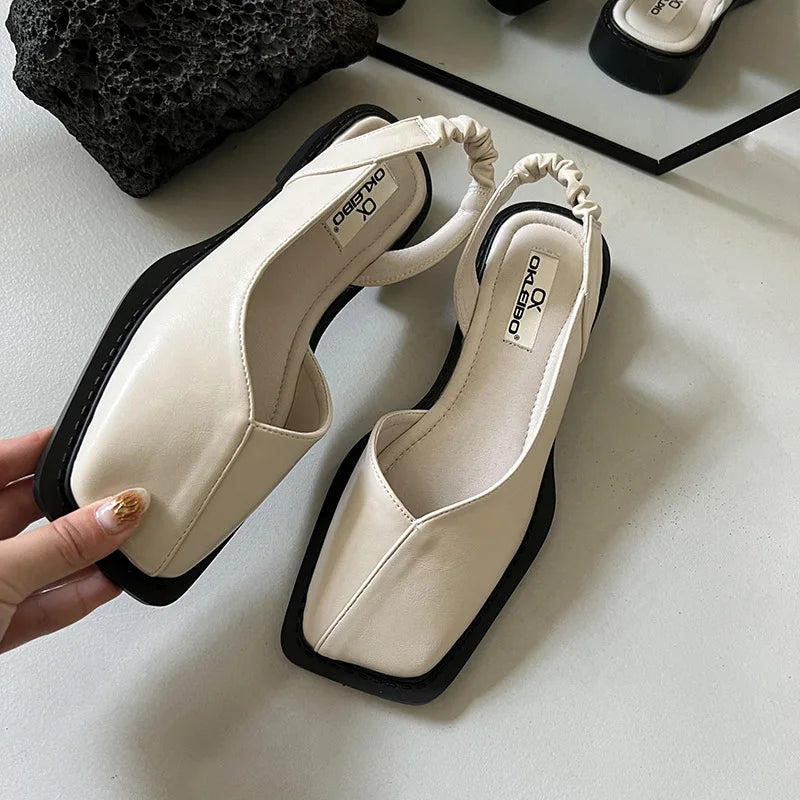 Image of Gail | Women's Slingback Square Toe Loafers