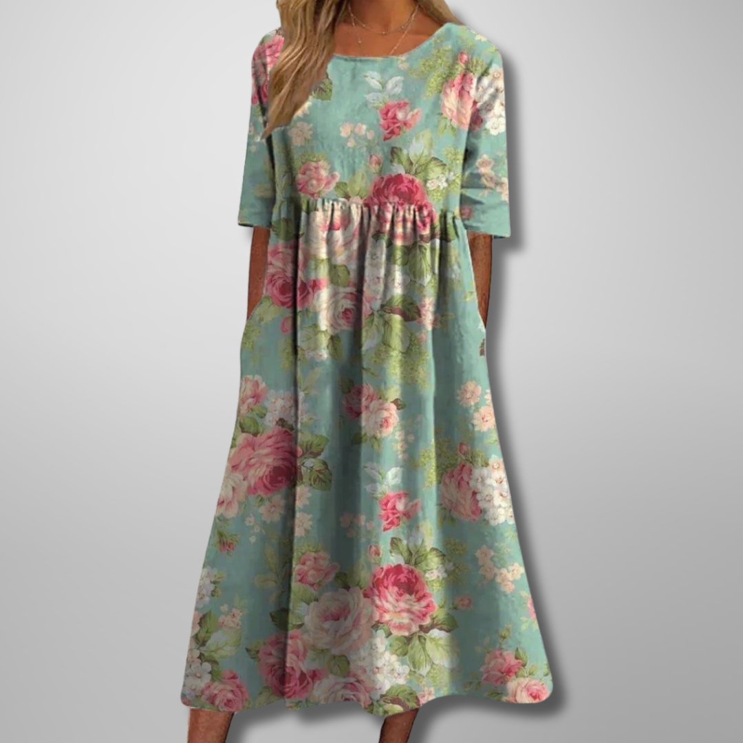 Women's Floral Maxi Dress Empire Waist
