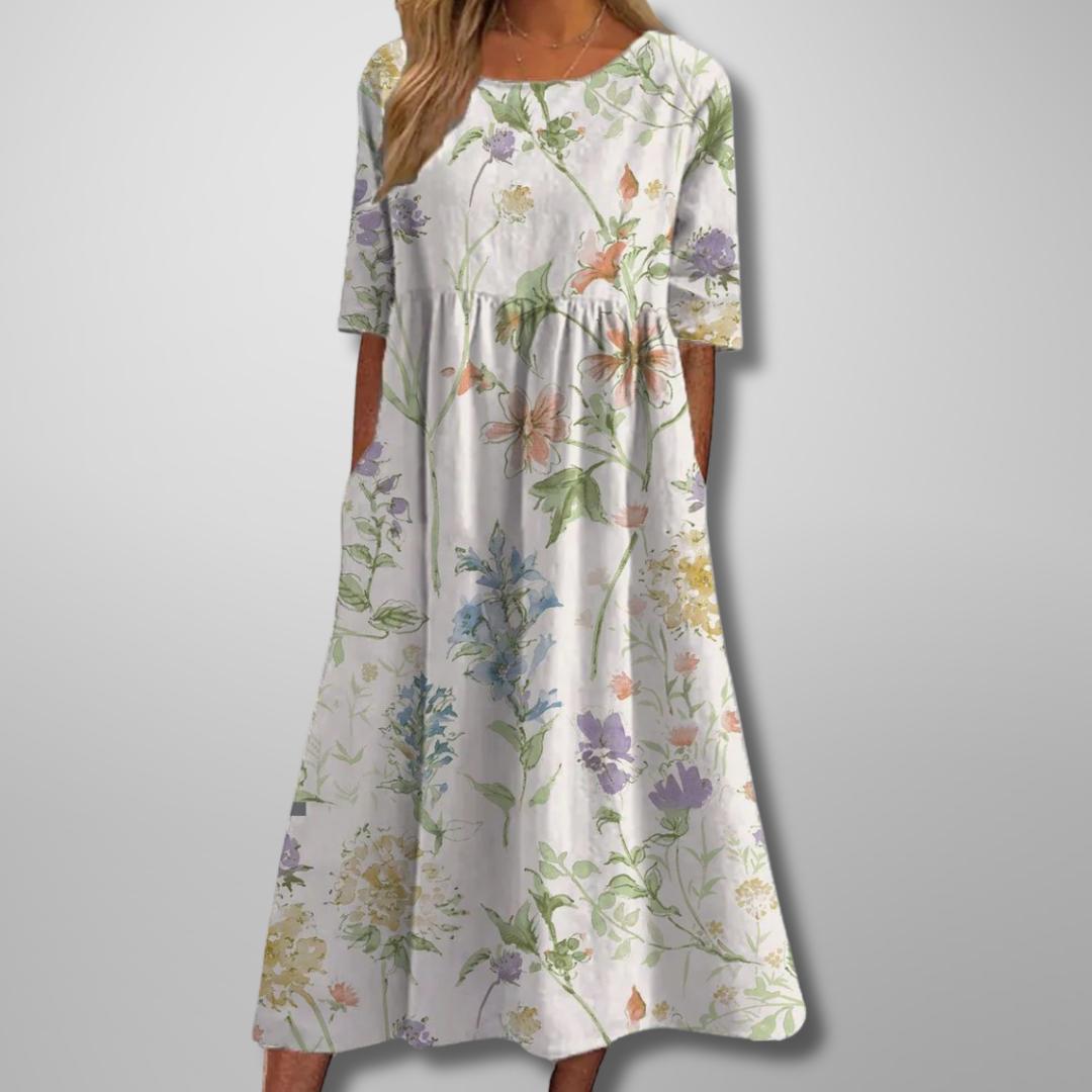 Women's Floral Maxi Dress Empire Waist