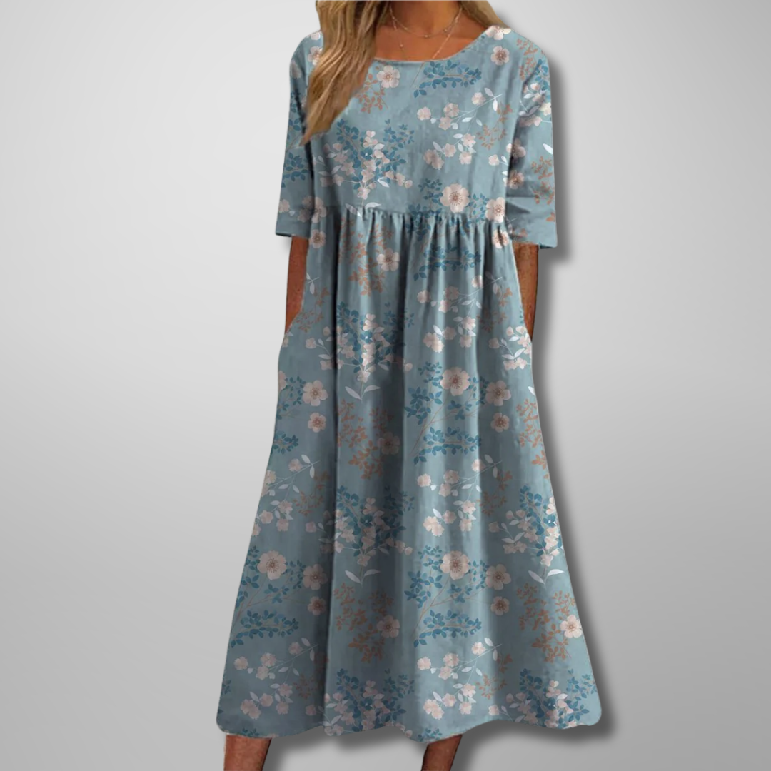 Women's Floral Maxi Dress Empire Waist