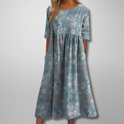 Women's Floral Maxi Dress Empire Waist