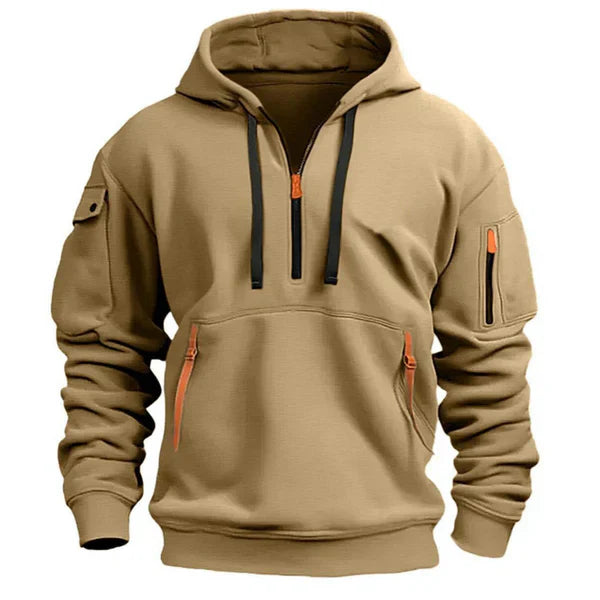 Image of Gavin | Men's Half-Zip Pullover Hoodie
