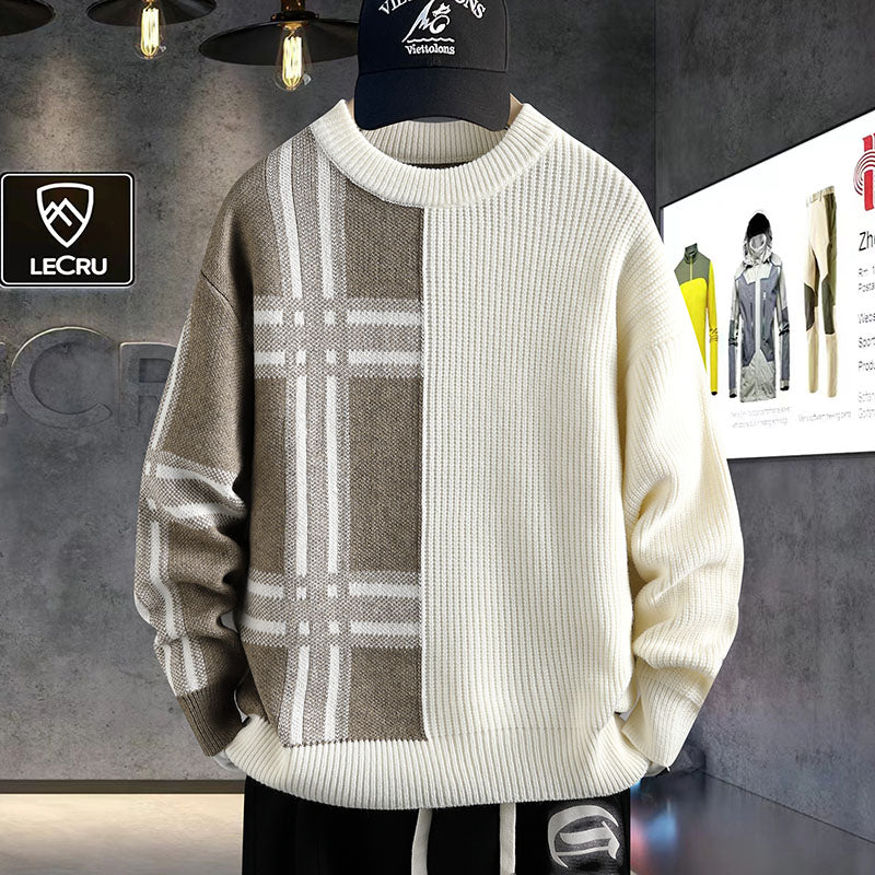 Classic Check Wool Pullover Sweater