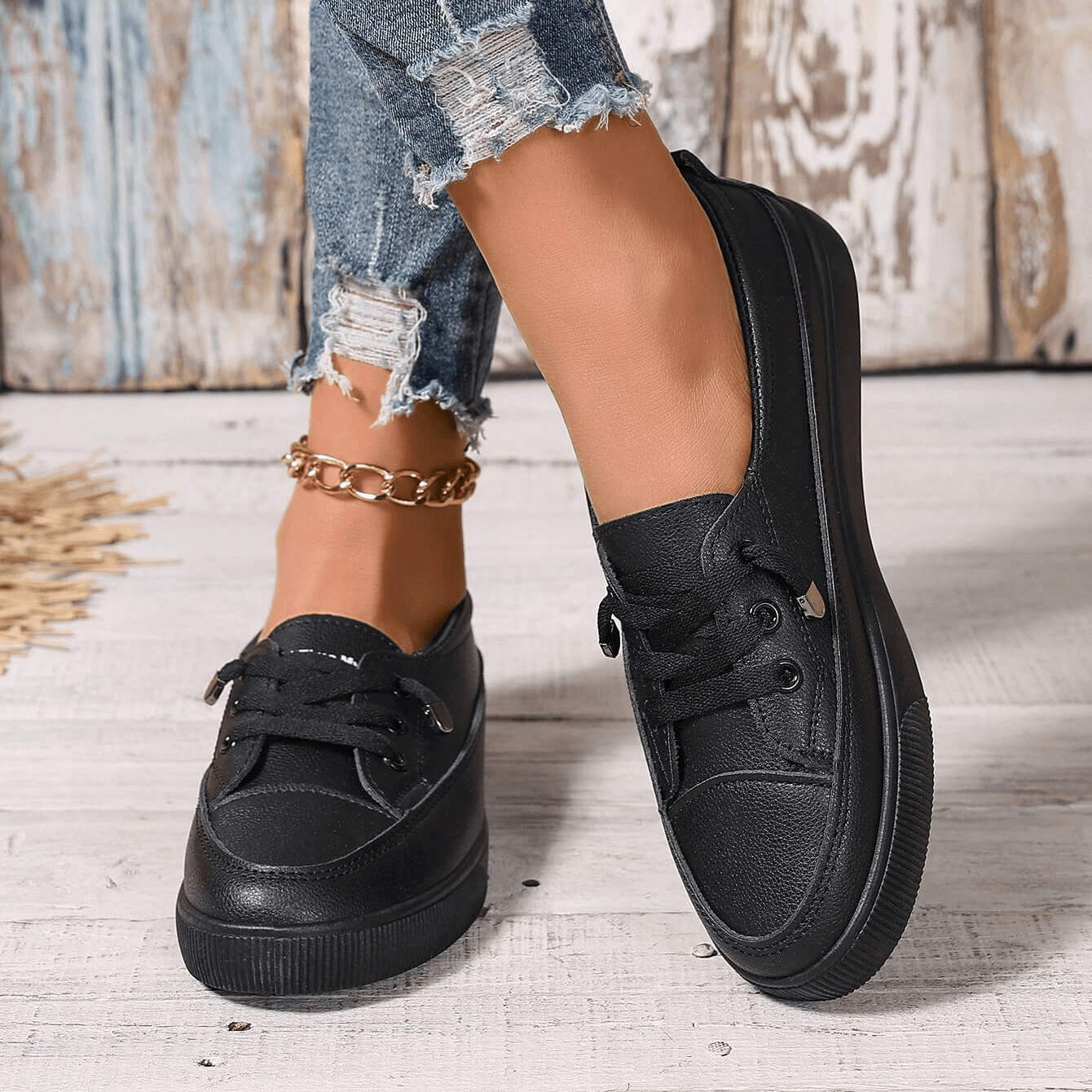 Image of Geraldine | Women's Lace-Up Platform Sneakers