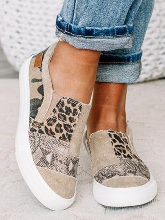 Women's Patchwork Slip-On Loafers