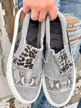 Women's Patchwork Slip-On Loafers