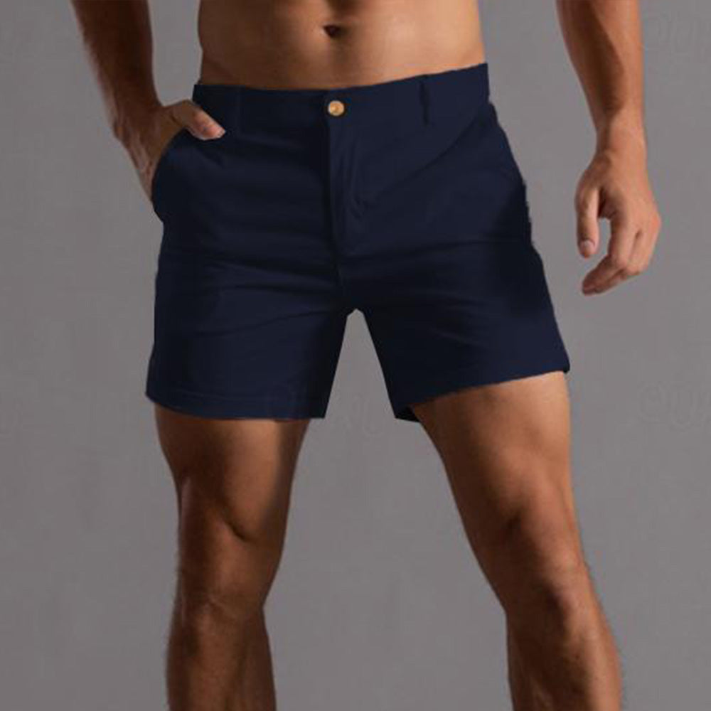 Image of Glen | Men's Rolled Hem Casual Chino Shorts