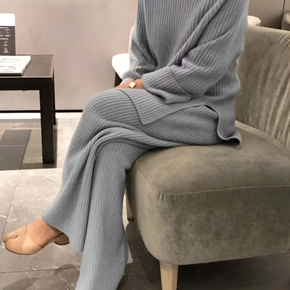 Women's Knit Sweater And Trousers Set