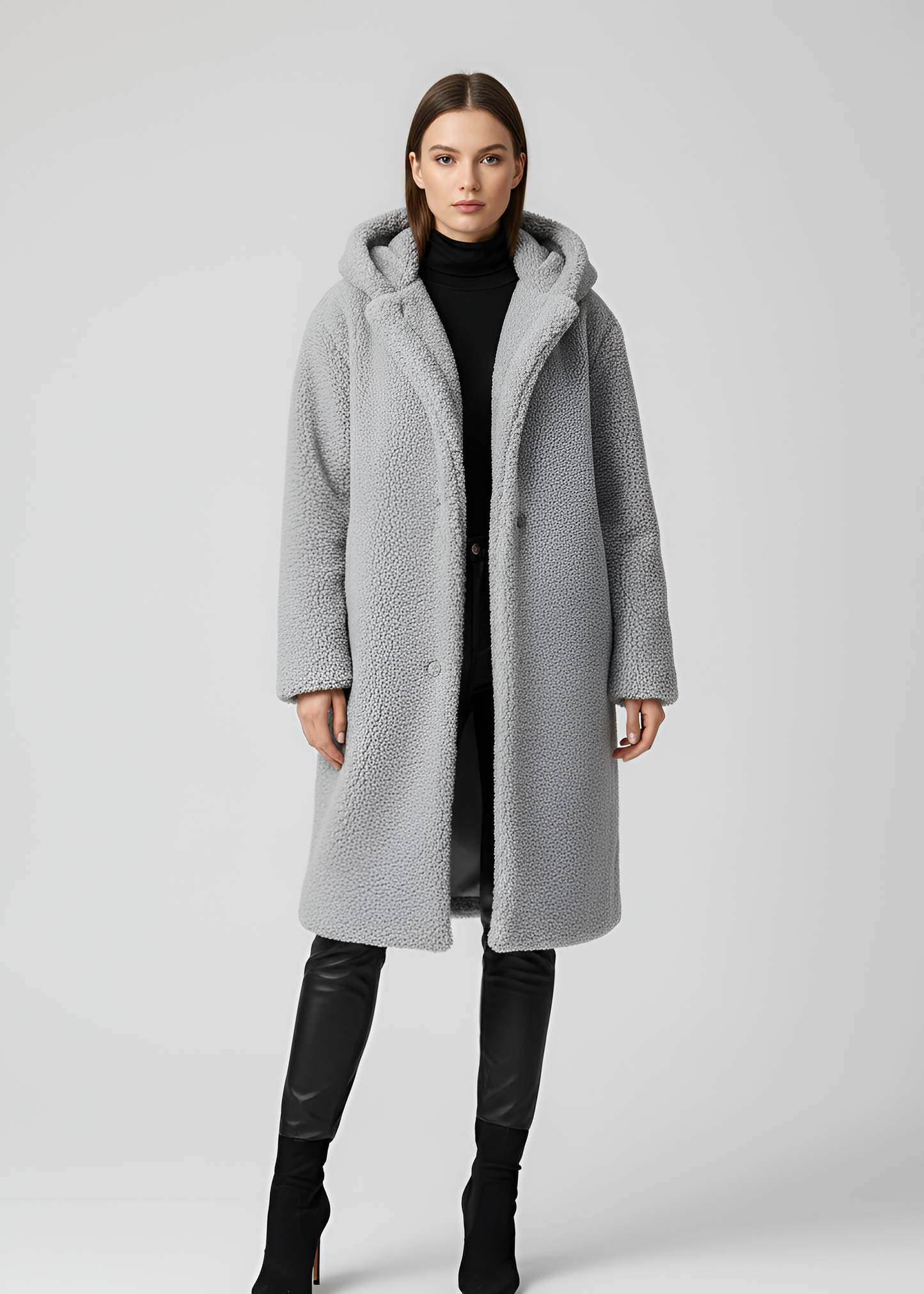 Women's Long Teddy Coat Plush Winter Parka