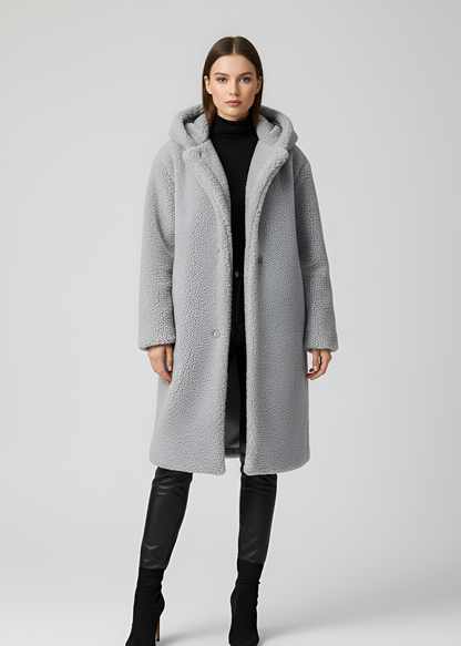 Women's Long Teddy Coat Plush Winter Parka