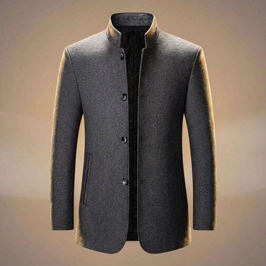 Classic Pure Wool Tailored Coat - VibreMode