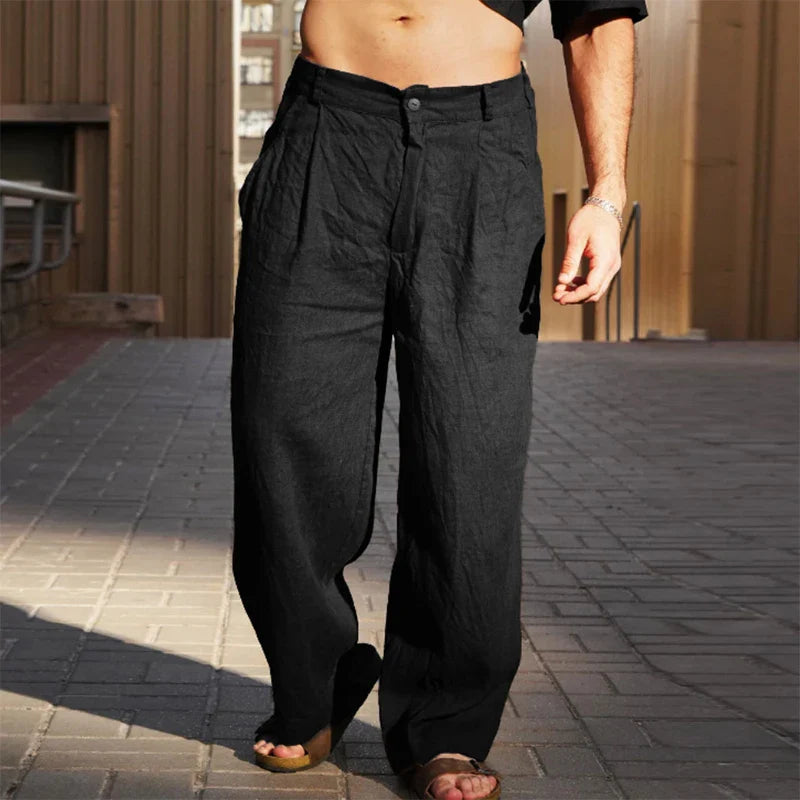 Image of Grayson | Men's Wide Leg Chino Trousers