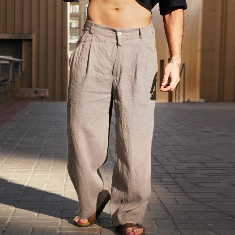 Image of Grayson | Men's Wide Leg Chino Trousers