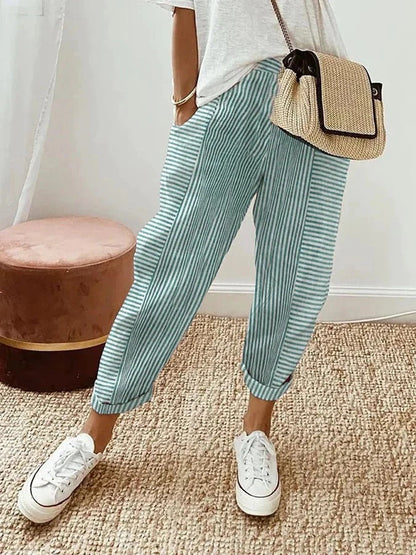 Women's High Waist Ankle Length Trousers