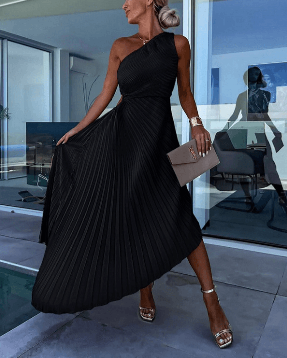 Floral Asymmetrical Knee Length Dress